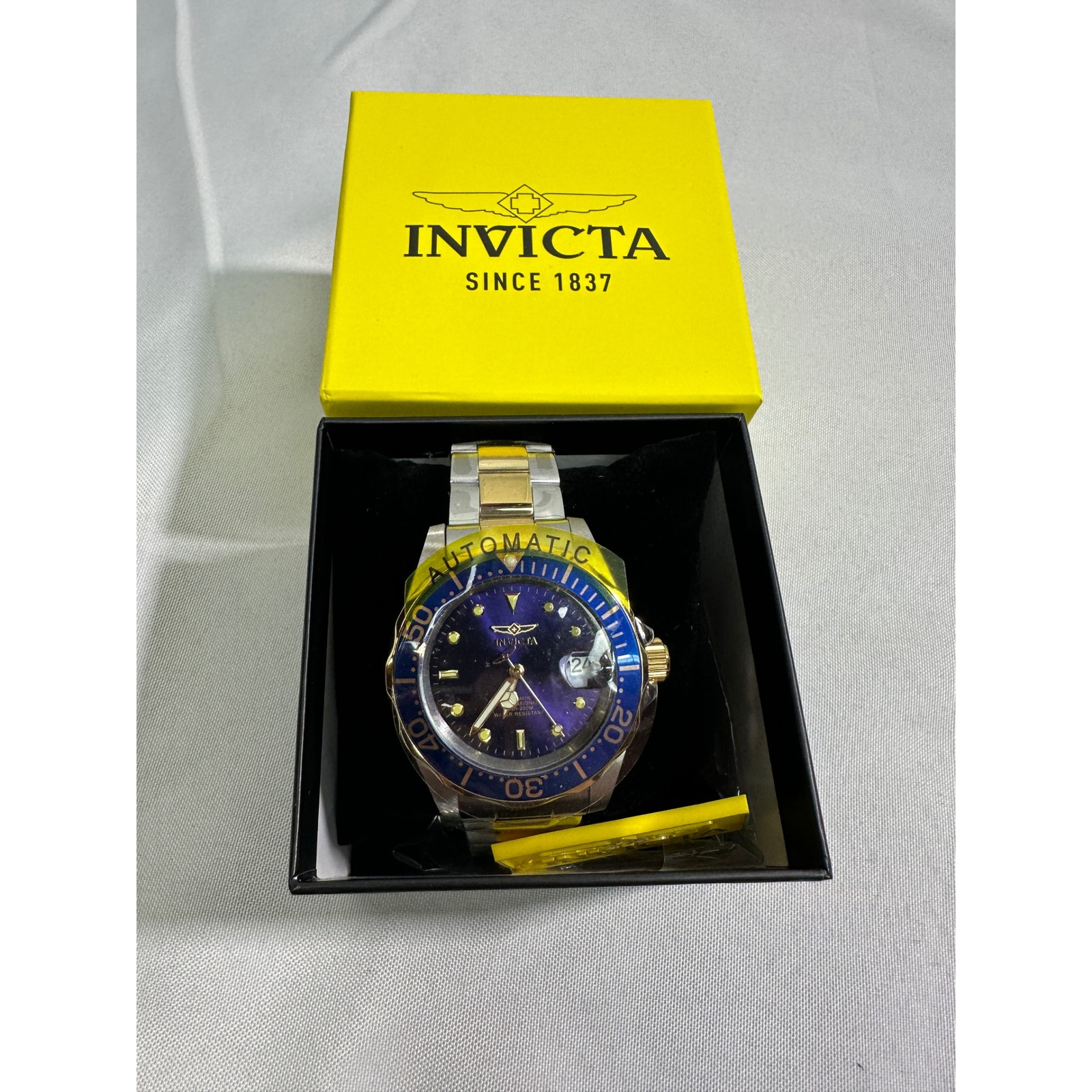 Nwt Invicta Pro Diver Watch Mens 40mm Blue Gold TwoTone Automatic 8928 Luxury